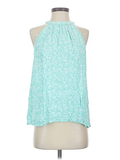Pre-owned Ann Taylor Loft Sleeveless Blouse In Teal