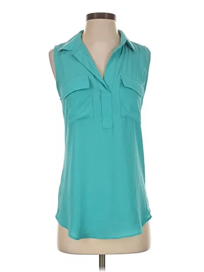 Pre-owned Ann Taylor Loft Sleeveless Blouse In Teal