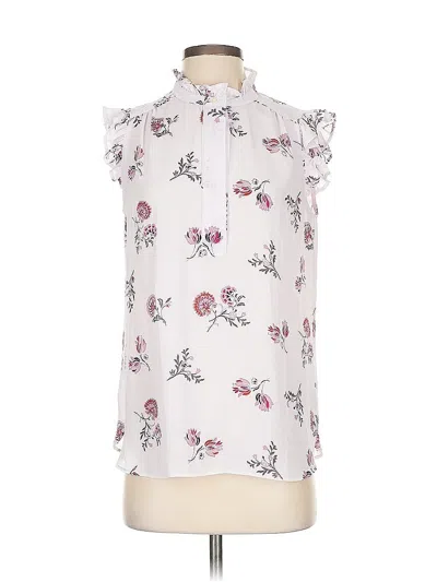 Pre-owned Ann Taylor Loft Sleeveless Blouse In White