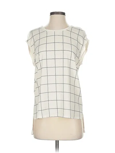 Pre-owned Ann Taylor Loft Sleeveless Blouse In White