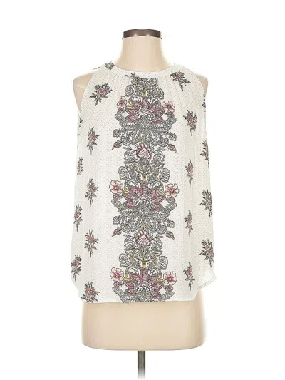 Pre-owned Ann Taylor Loft Sleeveless Blouse In White