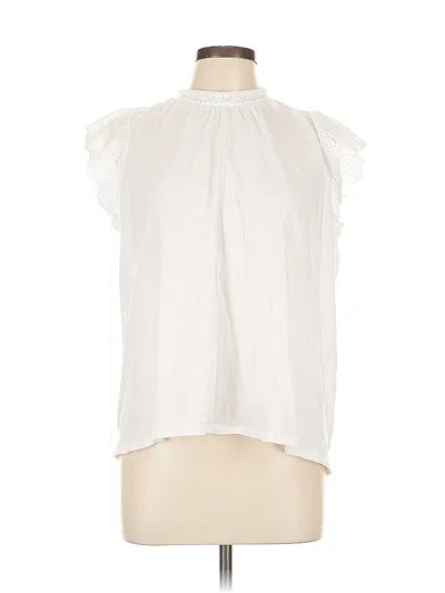 Pre-owned Ann Taylor Loft Sleeveless Blouse In White