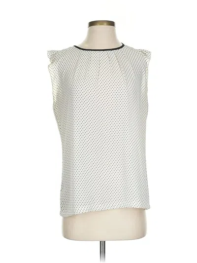Pre-owned Ann Taylor Loft Sleeveless Blouse In White