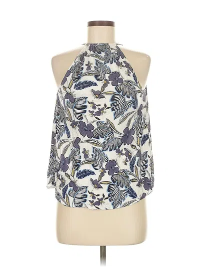 Pre-owned Ann Taylor Loft Sleeveless Blouse In White