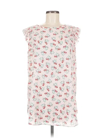 Pre-owned Ann Taylor Loft Sleeveless Blouse In White