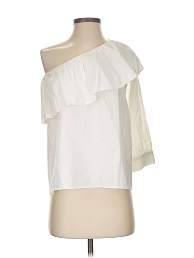 Pre-owned Ann Taylor Loft Sleeveless Blouse In White