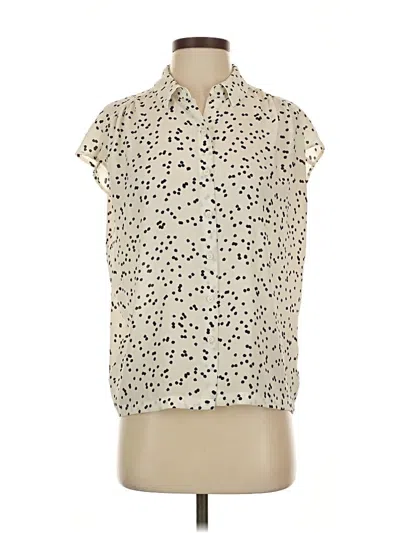 Pre-owned Ann Taylor Loft Sleeveless Blouse In White