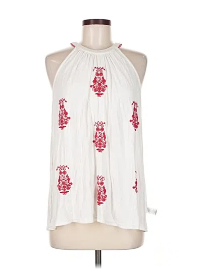 Pre-owned Ann Taylor Loft Sleeveless Blouse In White