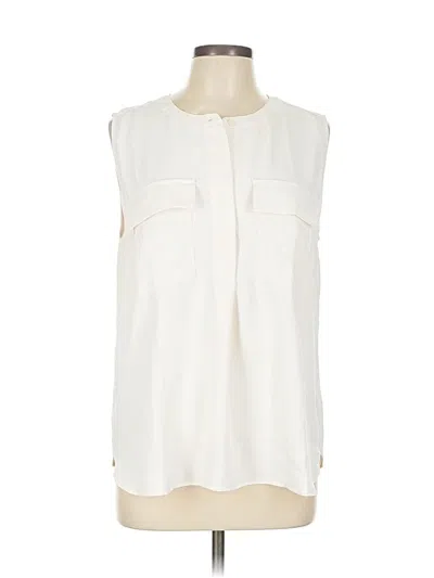 Pre-owned Ann Taylor Loft Sleeveless Blouse In White