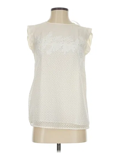 Ann Taylor Loft Sleeveless Blouse In White