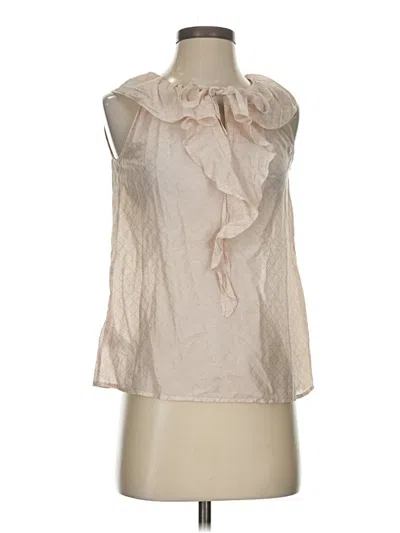 Pre-owned Ann Taylor Loft Sleeveless Blouse In White