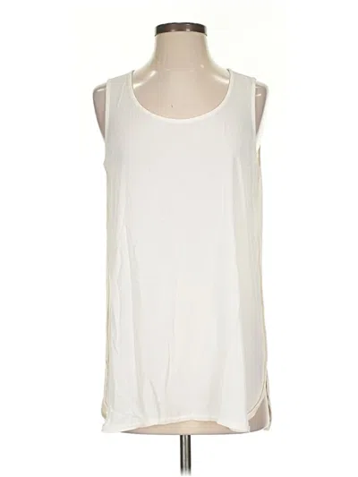 Pre-owned Ann Taylor Loft Sleeveless Blouse In White