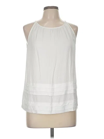 Pre-owned Ann Taylor Loft Sleeveless Blouse In White