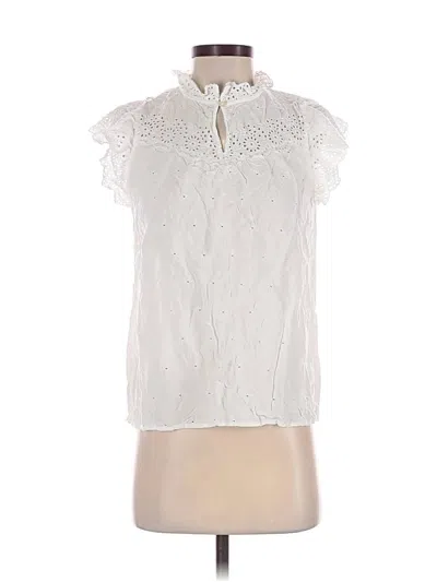Pre-owned Ann Taylor Loft Sleeveless Blouse In White