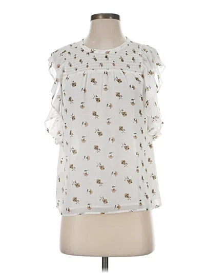 Pre-owned Ann Taylor Loft Sleeveless Blouse In White