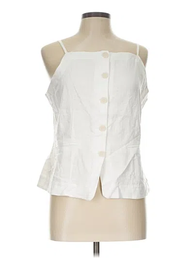 Ann Taylor Loft Sleeveless Blouse In White
