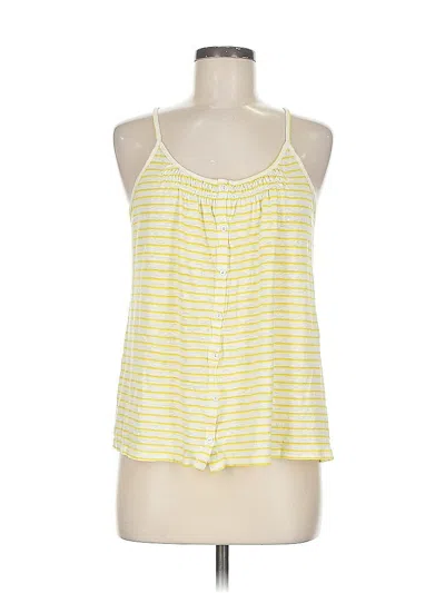 Pre-owned Ann Taylor Loft Sleeveless Blouse In Yellow