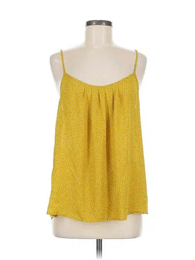 Pre-owned Ann Taylor Loft Sleeveless Blouse In Yellow