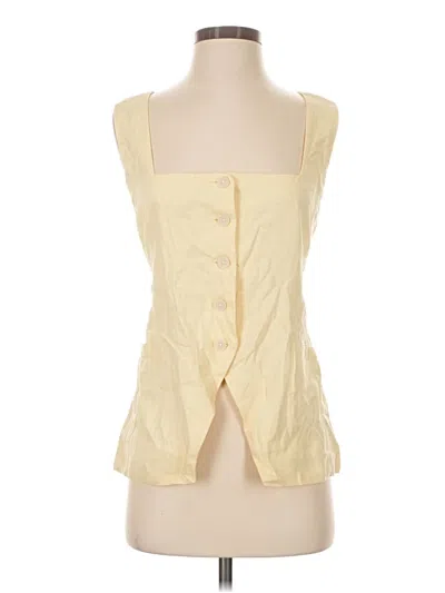 Pre-owned Ann Taylor Loft Sleeveless Blouse In Yellow