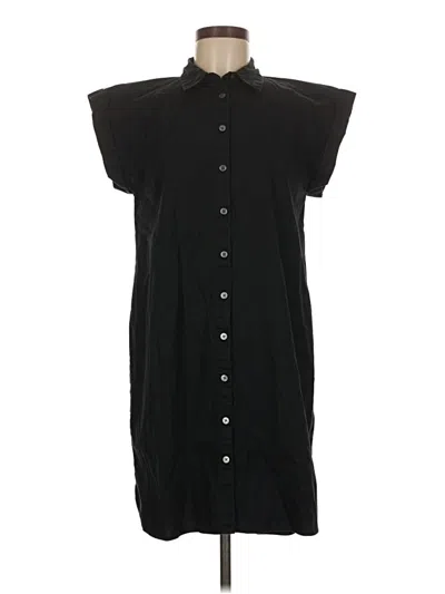 Pre-owned Ann Taylor Loft Sleeveless Button Down Shirt In Black