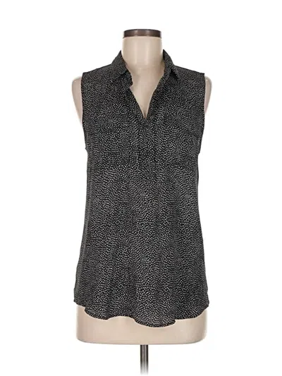 Pre-owned Ann Taylor Loft Sleeveless Button Down Shirt In Gray
