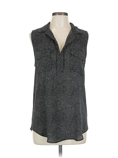 Pre-owned Ann Taylor Loft Sleeveless Button Down Shirt In Gray
