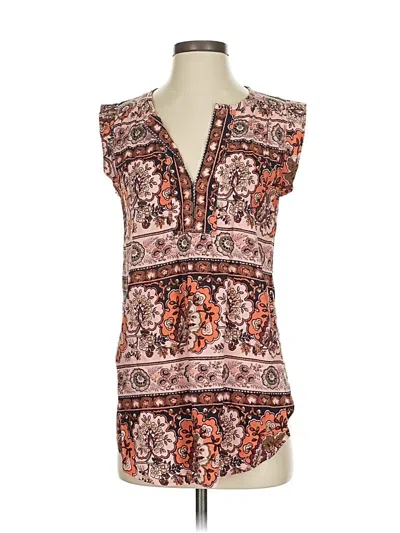 Pre-owned Ann Taylor Loft Sleeveless T-shirt In Brown