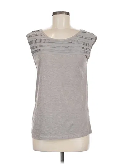 Pre-owned Ann Taylor Loft Sleeveless T-shirt In Gray