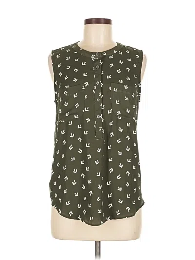 Pre-owned Ann Taylor Loft Sleeveless T-shirt In Green