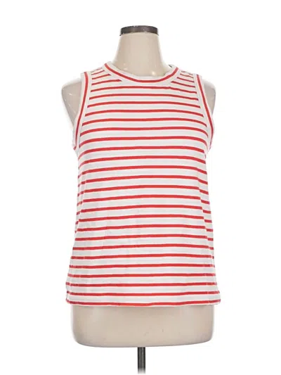Pre-owned Ann Taylor Loft Sleeveless T-shirt In Red