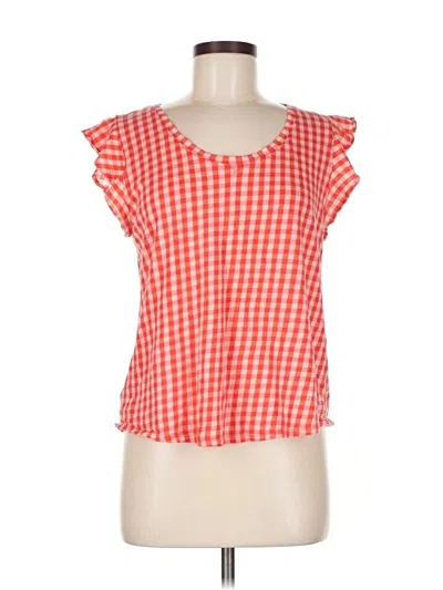 Pre-owned Ann Taylor Loft Sleeveless T-shirt In Red