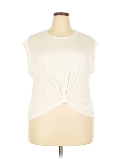 Pre-owned Ann Taylor Loft Sleeveless T-shirt In White
