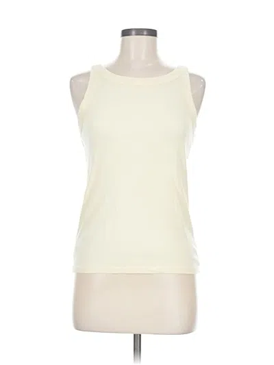 Pre-owned Ann Taylor Loft Sleeveless T-shirt In White