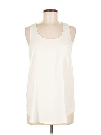 Pre-owned Ann Taylor Loft Sleeveless T-shirt In White