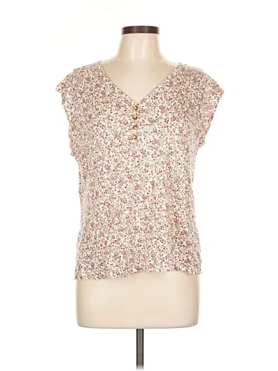 Pre-owned Ann Taylor Loft Sleeveless T-shirt In White