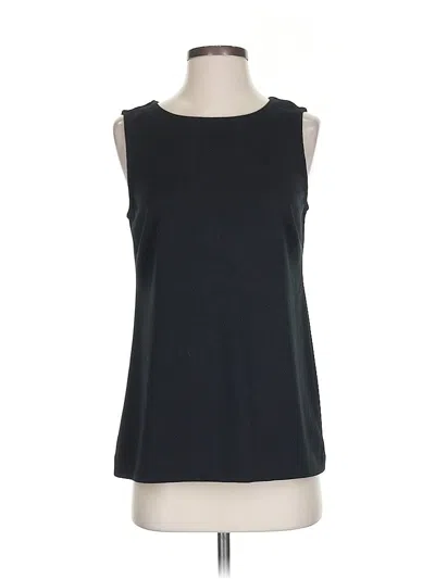 Pre-owned Ann Taylor Loft Sleeveless Top Black Crew Neck Tops
