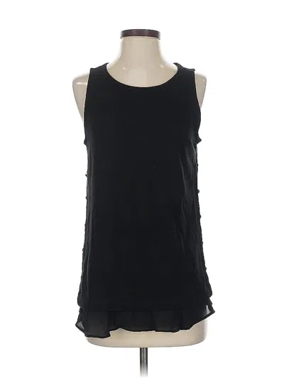 Pre-owned Ann Taylor Loft Sleeveless Top Black Halter Neckline Tops