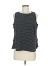 Ann Taylor Loft Sleeveless Top Black Halter Neckline Tops In Black