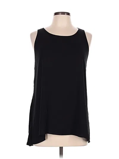 Ann Taylor Loft Sleeveless Top Black Halter Neckline Tops