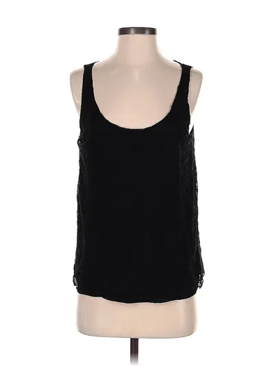 Pre-owned Ann Taylor Loft Sleeveless Top Black Scoop Neck Tops