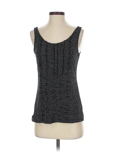 Pre-owned Ann Taylor Loft Sleeveless Top Black Scoop Neck Tops