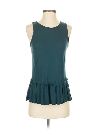 Pre-owned Ann Taylor Loft Sleeveless Top Blue Halter Neckline Tops