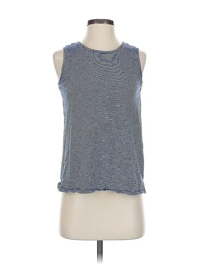 Pre-owned Ann Taylor Loft Sleeveless Top Blue Keyhole Neckline Tops