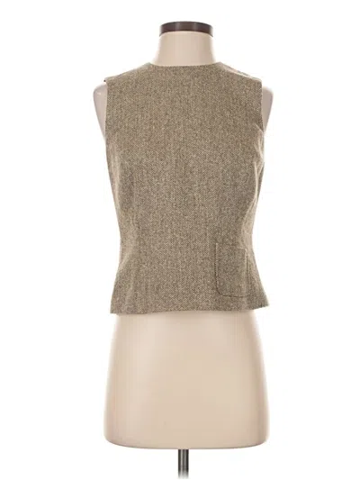 Pre-owned Ann Taylor Loft Sleeveless Top Gold High Neck Tops