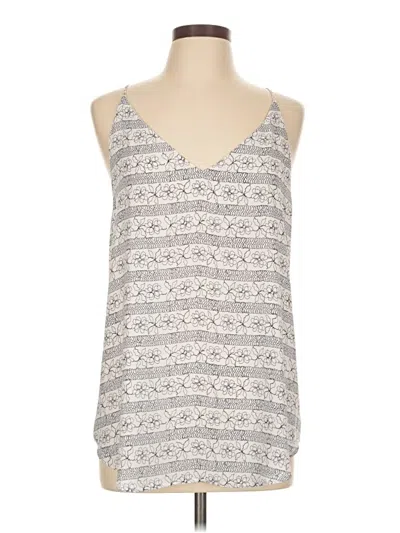 Pre-owned Ann Taylor Loft Sleeveless Top Gray Halter Neckline Tops