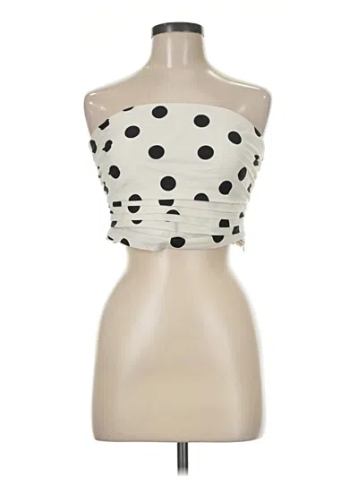 Ann Taylor Loft Sleeveless Top Ivory Strapless Neckline Tops