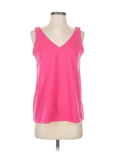 Pre-owned Ann Taylor Loft Sleeveless Top Pink V Neck Tops