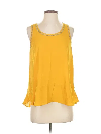Pre-owned Ann Taylor Loft Sleeveless Top Yellow Halter Neckline Tops