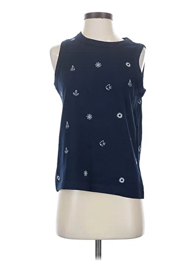 Pre-owned Ann Taylor Loft Sleeveless T-shirt In Blue