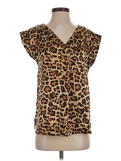 Pre-owned Ann Taylor Loft Sleeveless T-shirt In Brown